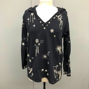 Johnny Was Algol Beach Raw Contrast Hoodie XS new w/ tags